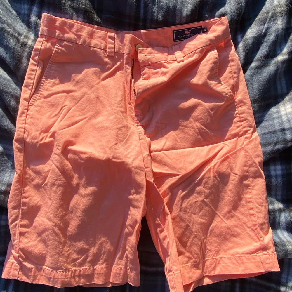 Vineyard Vines Khaki Shorts Salmon